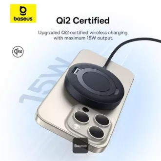 Baseus vezeték nélküli mágneses töltőpad Simple Mini4 Qi2 15W fekete