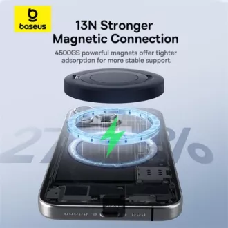 Baseus vezeték nélküli mágneses töltőpad Simple Mini4 Qi2 15W fekete