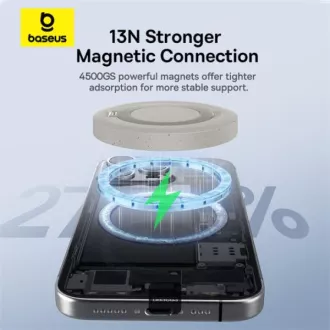 Baseus vezeték nélküli mágneses töltőpad Simple Mini4 Qi2 15W Arany