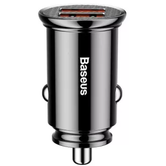 Baseus autós gyorstöltő 2xUSB QC3.0 30W fekete