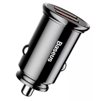 Baseus autós gyorstöltő 2xUSB QC3.0 30W fekete