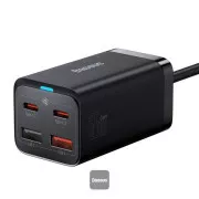 Baseus GaN3 Pro gyorstöltő, 2x USB-C, 2x USB 65W fekete