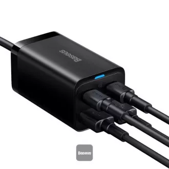 Baseus GaN3 Pro gyorstöltő, 2x USB-C, 2x USB 65W fekete