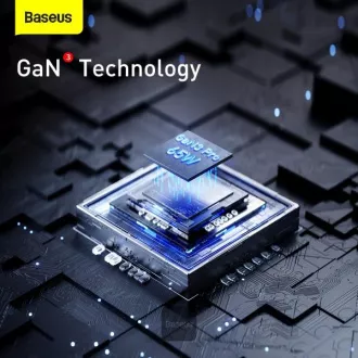 Baseus GaN3 Pro gyorstöltő, 2x USB-C, 2x USB 65W fekete