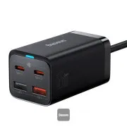 Baseus GaN3 Pro gyorstöltő, 2x USB-C, 2x USB 65W fekete
