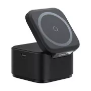 Baseus MagPro 3in1 mágneses vezeték nélküli töltő 25W Cosmic Black