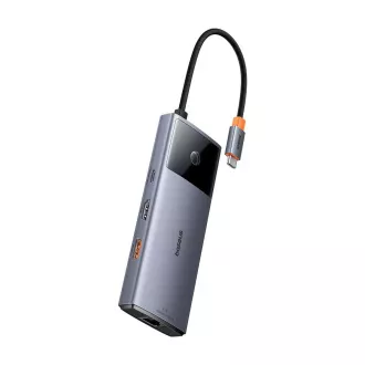 Baseus hub Series 2 USB 6in1 (USB-C/HDMI4K60Hz/USB-C(10Gbps)/USB-A(10Gbps)/RJ45/USB-C(PD) szürke színben
