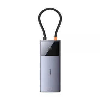 Baseus hub Series 2 USB 6in1 (USB-C/HDMI4K60Hz/USB-C(10Gbps)/USB-A(10Gbps)/RJ45/USB-C(PD) szürke színben