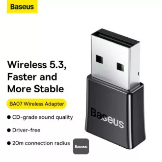 Baseus vezeték nélküli Bluetooth adapter BA07 Fekete Baseus vezeték nélküli Bluetooth adapter BA07 Fekete