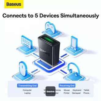 Baseus vezeték nélküli Bluetooth adapter BA07 Fekete Baseus vezeték nélküli Bluetooth adapter BA07 Fekete