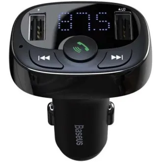 Baseus bluetooth MP3 FM adóvevő 2xUSB 3.4A töltéssel fekete színű
