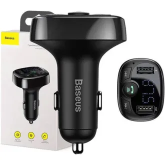Baseus bluetooth MP3 FM adóvevő 2xUSB 3.4A töltéssel fekete színű