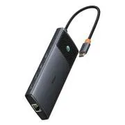 Baseus Metal Gleam II sorozat 10v1 USB-C HUB dokkolóállomás Cosmic Black