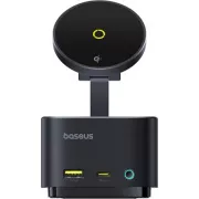 Baseus MagPro 7in1 vezeték nélküli töltőállomás 15W kozmikus fekete