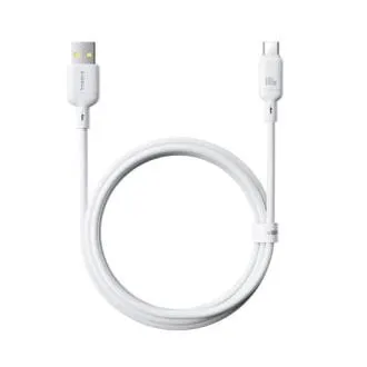 Baseus Silky USB/USB-C gyorstöltő kábel 1m 100W fehér Baseus Silky USB/USB-C gyorstöltő kábel 1m 100W fehér