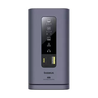 Baseus Spacemate 11v1 dokkolóállomás (USB-C PD, USB-C, 2x USB-A, 3x HDMI) szürke Baseus Spacemate 11v1 dokkolóállomás (USB-C PD, USB-C, 2x USB-A, 3x HDMI) szürke