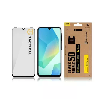 Taktikai üvegpajzs 5D üveg a Samsung Galaxy A16 4G/5G / A26 5G Fekete Galaxy A16 4G/5G / A26 5G számára