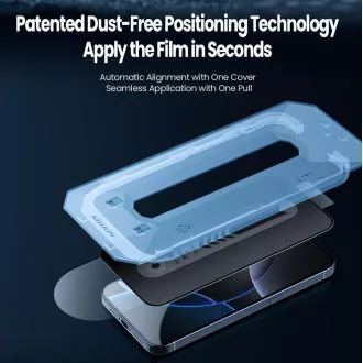 Nillkin edzett üveg 0.25mm Guardian 2.5D az Apple iPhone 16 Pro Max készülékhez Fekete