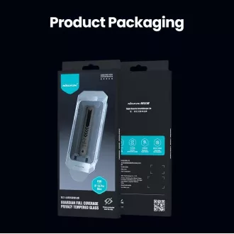 Nillkin edzett üveg 0.25mm Guardian 2.5D az Apple iPhone 16 Pro Max készülékhez Fekete
