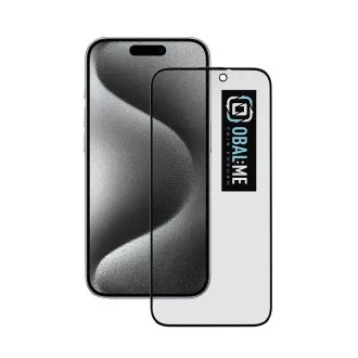CSOMAG:ME Privacy 5D edzett üveg Apple iPhone 15 Pro Fekete