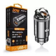 Alligator mini autós töltő Power Delivery 30W, USB-C   USB-A