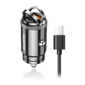 Alligátor mini autós töltő Power Delivery 30W, USB-C   USB-A, USB-C/USB-C kábel