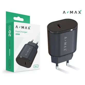 Aligator A-MAX PD 20W USB-C fekete hálózati töltő