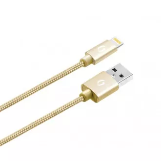 ALIGATOR PREMIUM 2A kábel, Lightning 2m, arany színű