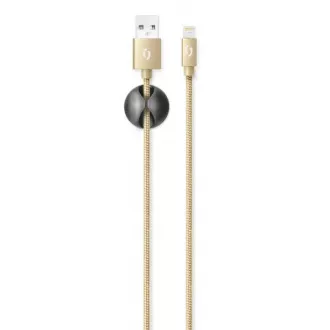 ALIGATOR PREMIUM 2A kábel, Lightning 2m, arany színű
