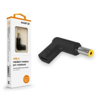 Alligator USB-C hálózati adapter 5,5x2,5 mm Acer/Asus/HP/Lenovo/Toshiba laptopokhoz