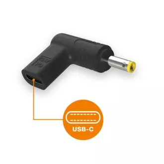 Alligator USB-C hálózati adapter 4,0 x 1,7 mm-es HP/Lenovo laptopokhoz