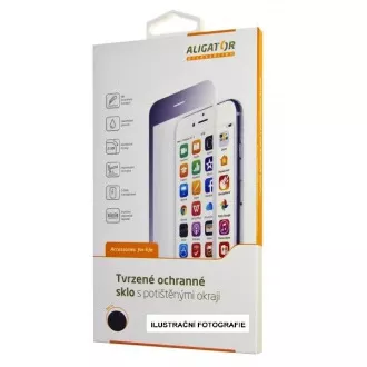 Alligátor védőüveg PRINT Samsung A40, fekete