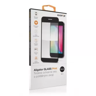 ALIGATOR PRINT Védő edzett üveg, Samsung A33 5G, fekete, teljes képernyőre ragasztva