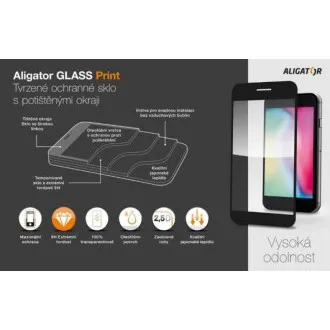 Alligátor védő edzett üveg GLASS PRINT, Xiaomi Redmi A2, fekete, teljes képernyő ragasztás Alligátor védő edzett üveg GLASS PRINT, Xiaomi Redmi A2, fekete, teljes képernyő ragasztás