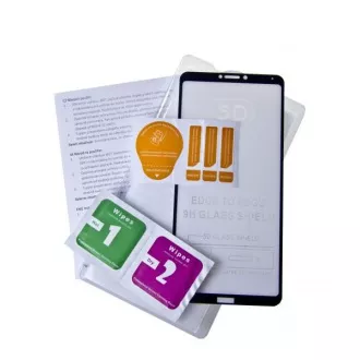ALIGATOR Védő edzett üveg PRINT fekete, Huawei Y6 2019/Huawei Y6s/Honor 8A, teljes képernyő ragasztás