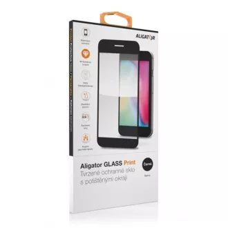 Alligátor védőüveg PRINT Apple iPhone 16 Pro Max fekete