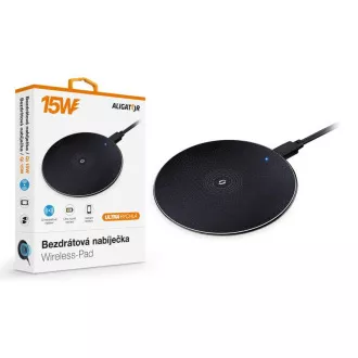 ALIGATOR vezeték nélküli töltő Alligator Pad 15W fekete ALIGATOR vezeték nélküli töltő Alligator Pad 15W fekete
