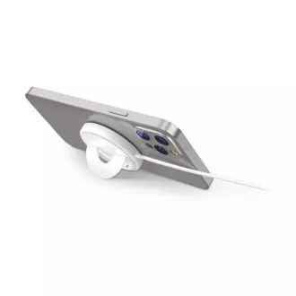 ALIGATOR vezeték nélküli töltő ALIGATOR Mag-Pad, MagSafe-hoz, 15W, fehér