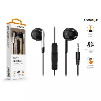 ALIGATOR AE008/Stereo/Jack/Kábel/Fekete