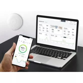 AirThings Wave plus - levegőminőség, radon, páratartalom, hőmérséklet, VOC, CO2 és nyomás érzékelő AirThings Wave plus - levegőminőség, radon, páratartalom, hőmérséklet, VOC, CO2 és nyomás érzékelő