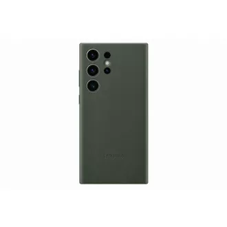 Samsung Bőr hátlap Samsung Galaxy S23 Ultra Green számára