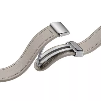 Samsung Eco bőr hibrid szíj hajtókaros csattal (M/L méret) Etoupe