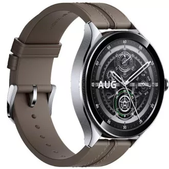 Xiaomi Watch 2 Pro/46mm/ezüst/elegáns szíj/barna