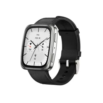 Amazfit Active 2 négyzet alakú/elegáns szíj/fekete