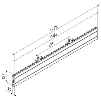 Vogel´s Connect-it adapter vízszintes része PFB 3411, 1175 mm, fekete