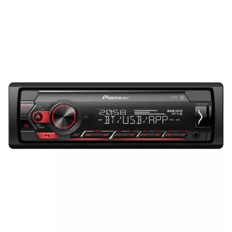 Pioneer MVH-S320BT autórádió USB-vel és Bluetooth-szal, piros