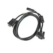 Kábel: RS232, fekete, DB9, 5V, 2,9m (9,5') egyenes, külső IO