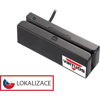 Három lábas mágneskártya-olvasó MSR-100A, USB-COM, fekete Három lábas mágneskártya-olvasó MSR-100A, USB-COM, fekete