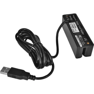 Három lábas mágneskártya-olvasó MSR-100A, USB-COM, fekete Három lábas mágneskártya-olvasó MSR-100A, USB-COM, fekete