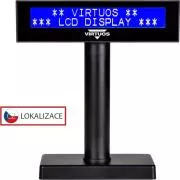 LCD kijelző Virtuos FL-2026 2x20, soros, fekete, fekete